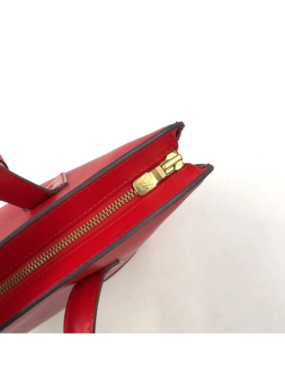 Louis Vuitton Saint Jacques Shopping Epi Castilian Red Leather Shoulder Bag Gold